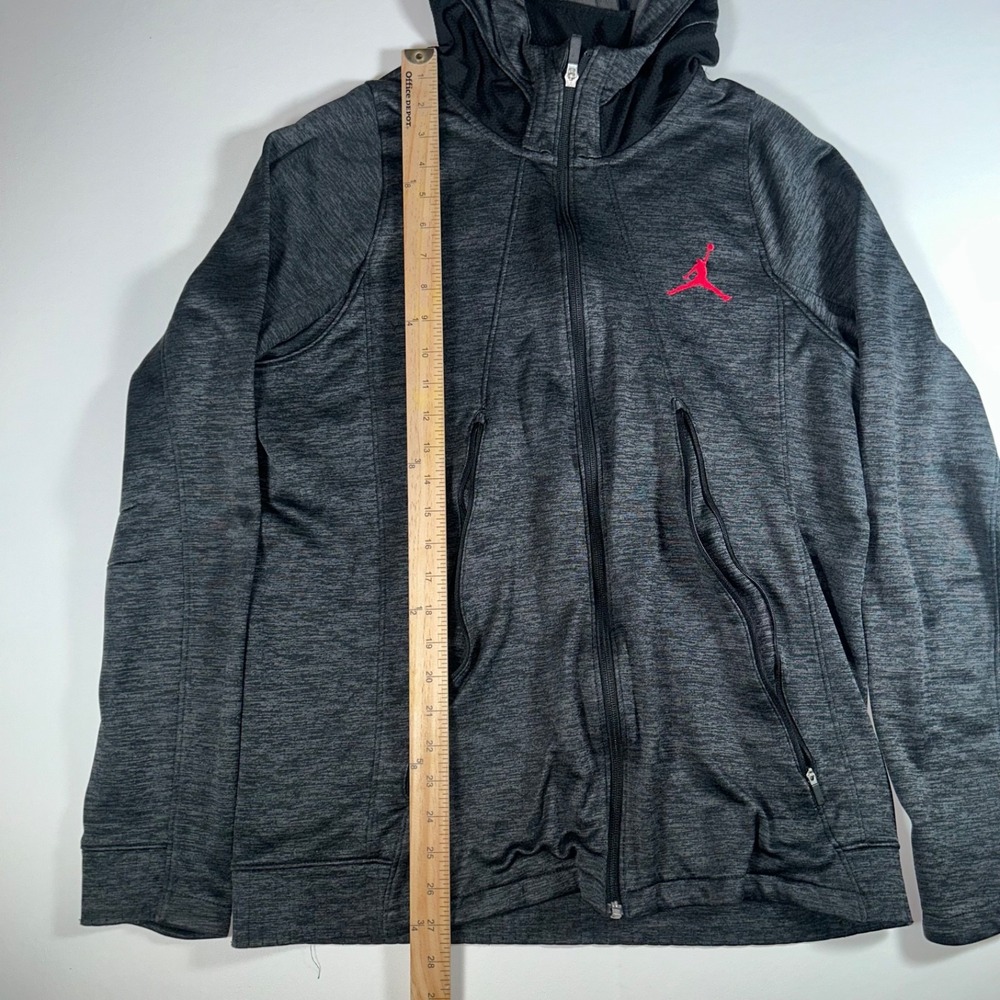 Nike Air Jordan Flight Therma-FIT Full Zip Hoodie Jacket Mens L Gray 688525-010 - Picture 15 of 16